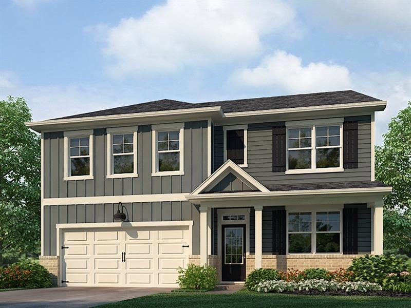 Color rendering. not actual home. sample same plan
