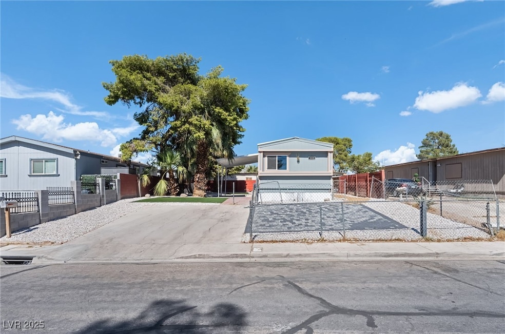 View of front of property with a fenced front yard