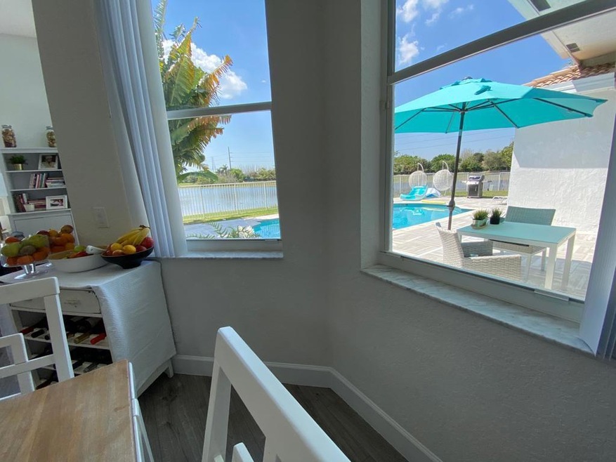 View from dinette area and kitchen