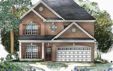 Exterior Front. rendering of actual home
