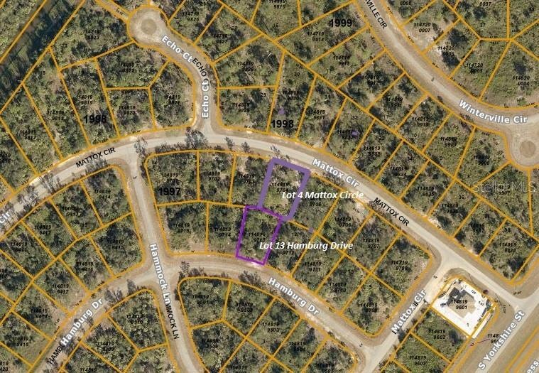 County map of lot 4 Mattox Circle