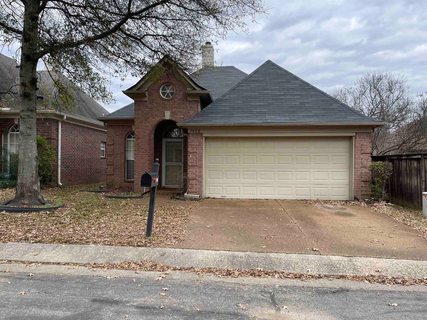 Front facade with a garage