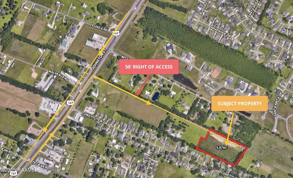Aerial sign location property location