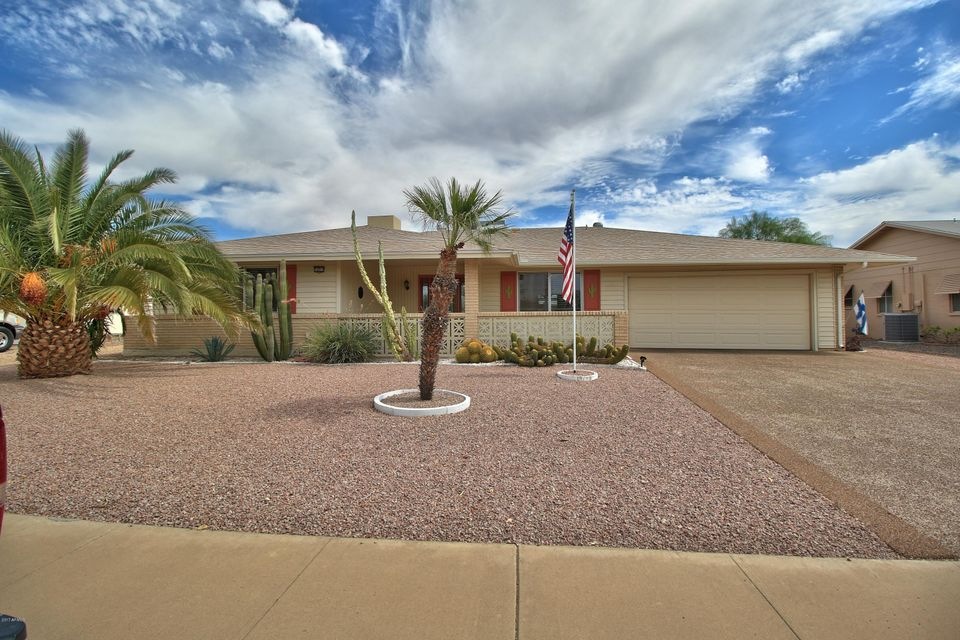 Front of swimming pool home