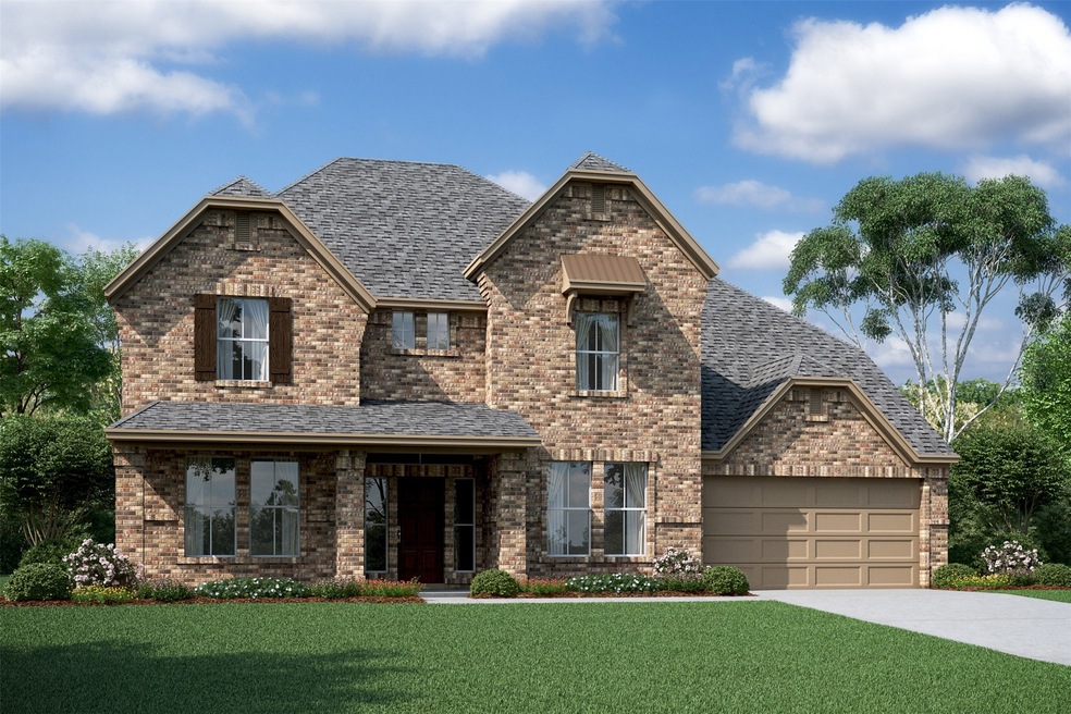 Gorgeous Rebecca design by K. Hovnanian Homes with brick elevation B in beautiful Enclave at Northpointe.  (Artist rendering for illustrative purposes only)