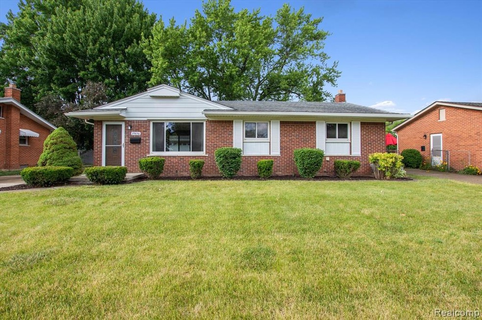 Freshly landscaped front exterior