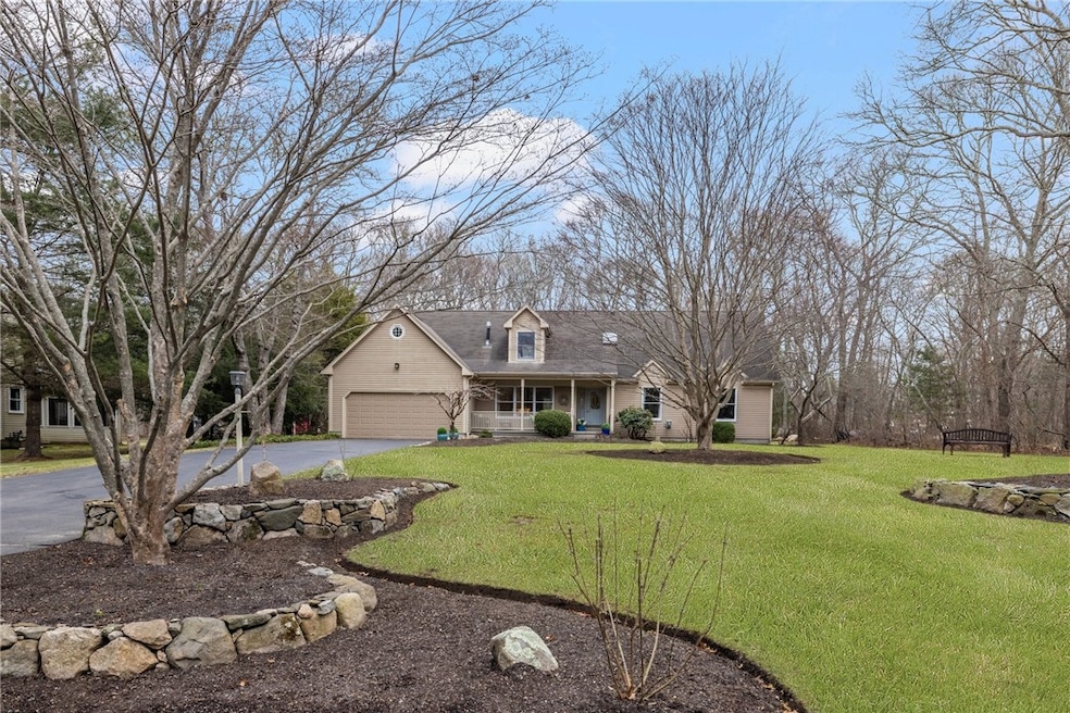 Private half acre lot with custom built stone wall