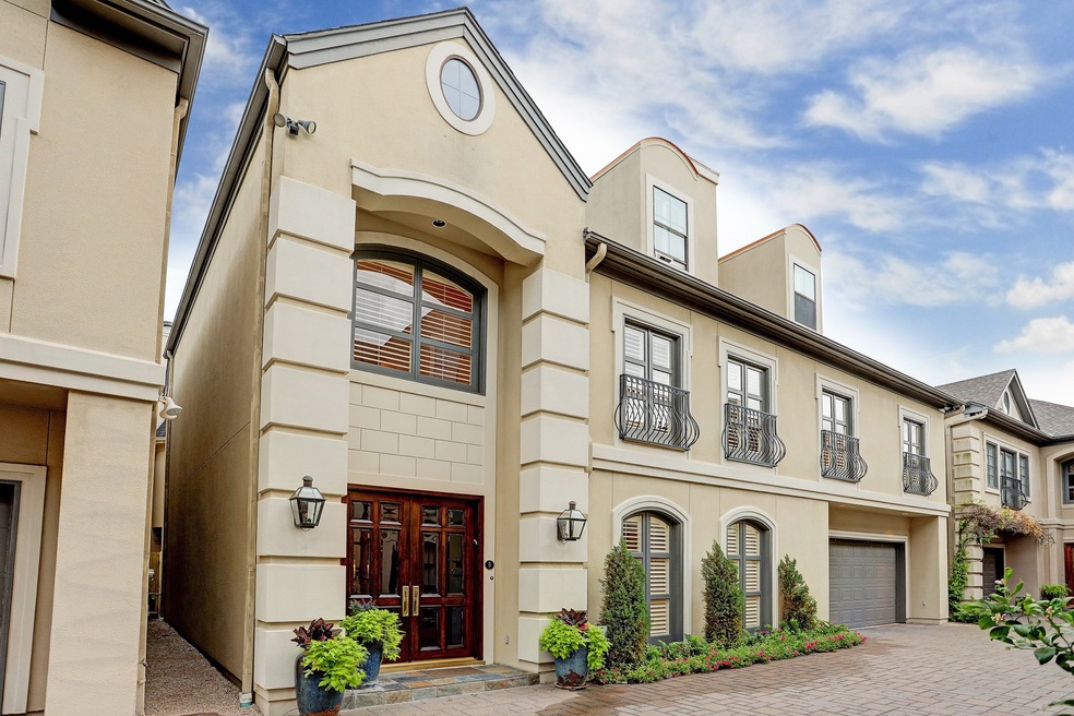 This gorgeous patio offers a low maintenance, lock