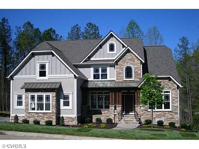 Exterior Front - The Windward - stone accents, sta