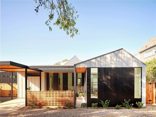 Front Elevation with terracotta screen wall from C