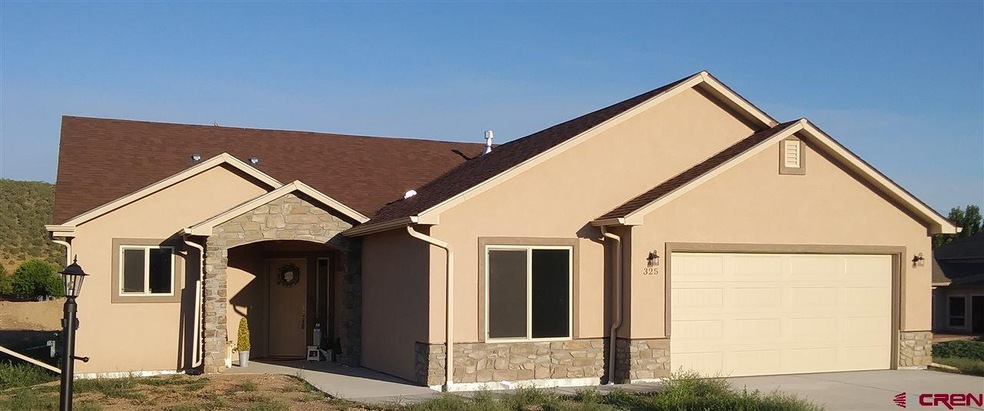 New home for sale in Cedaredge Colorado. Front of 