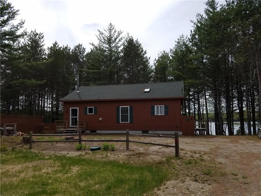 Front view of home with water view