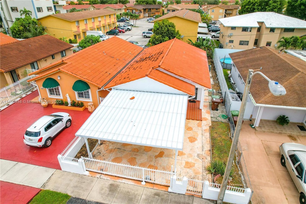 Aerial shot of property