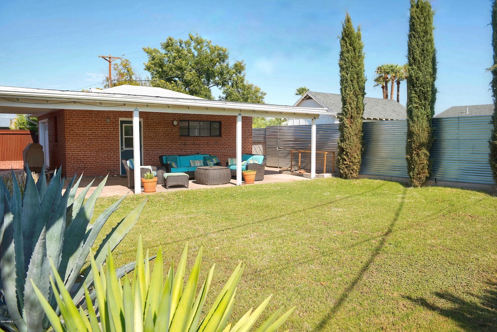 Backyard and guest house