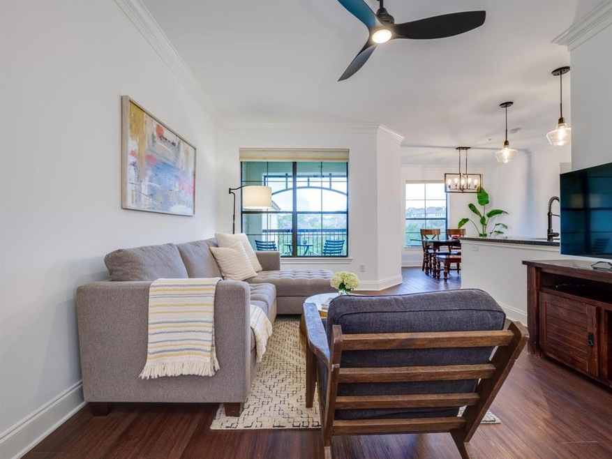 Freshly painted and spacious living room.