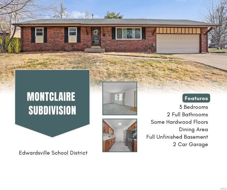 Brick ranch situated on a corner lot. 