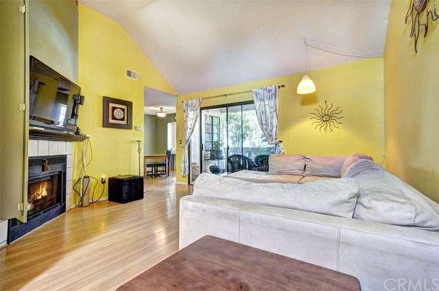 Living Room, open, airy and with Cathedral Ceiling