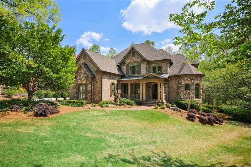 Spectacular brick and stone home in very private s