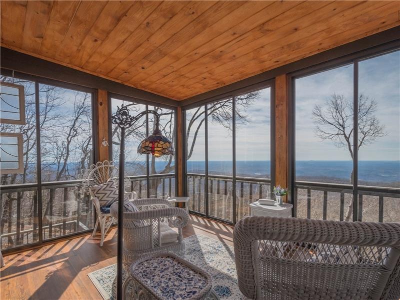 Enjoy stunning views from the all season deck that