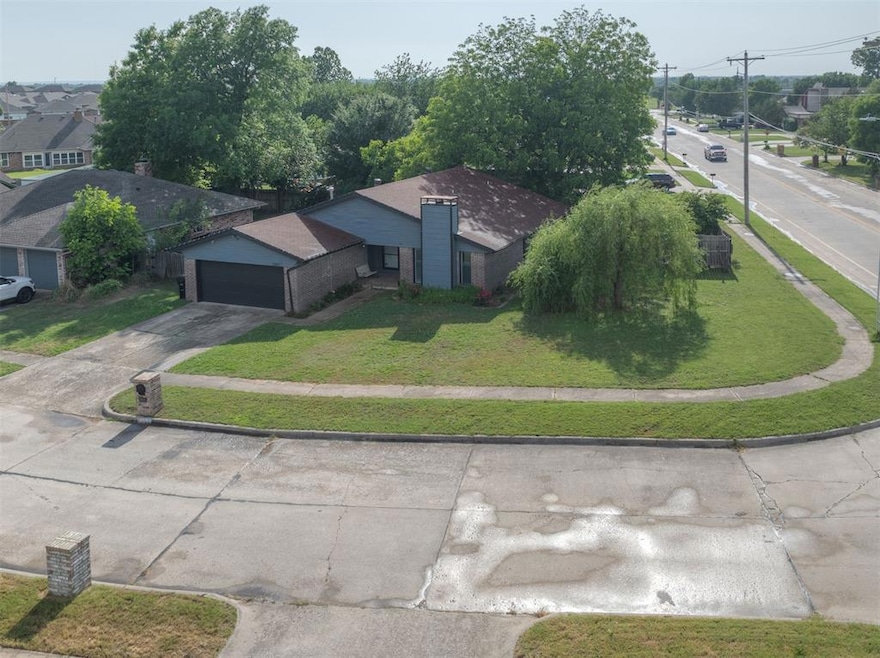 View from above of property