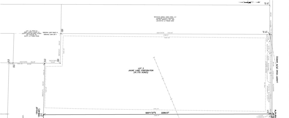 JAUNE Land Corp Plat of Survey