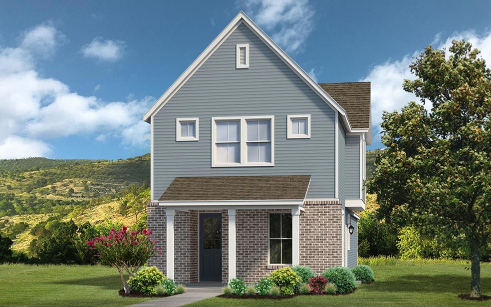 View of front of property with a front yard and a