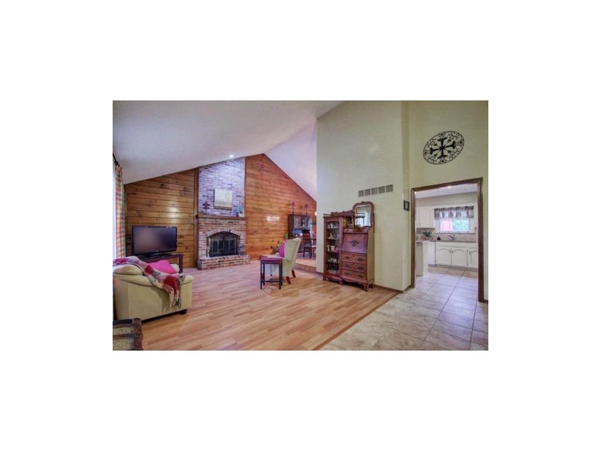 Living Room with vaulted ceiling, remodeled kitche