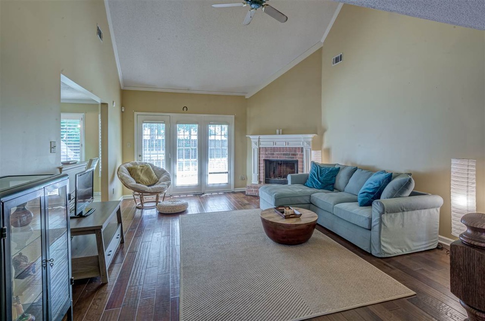 Vaulted Great Room, with Hand Scraped Hardwood Flo