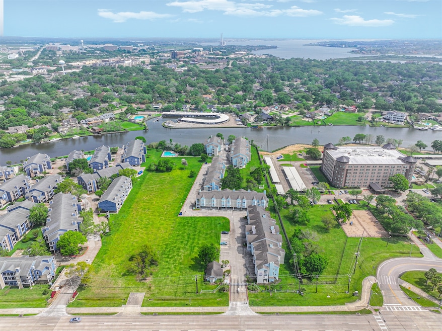 Aerial view of the waterfront building