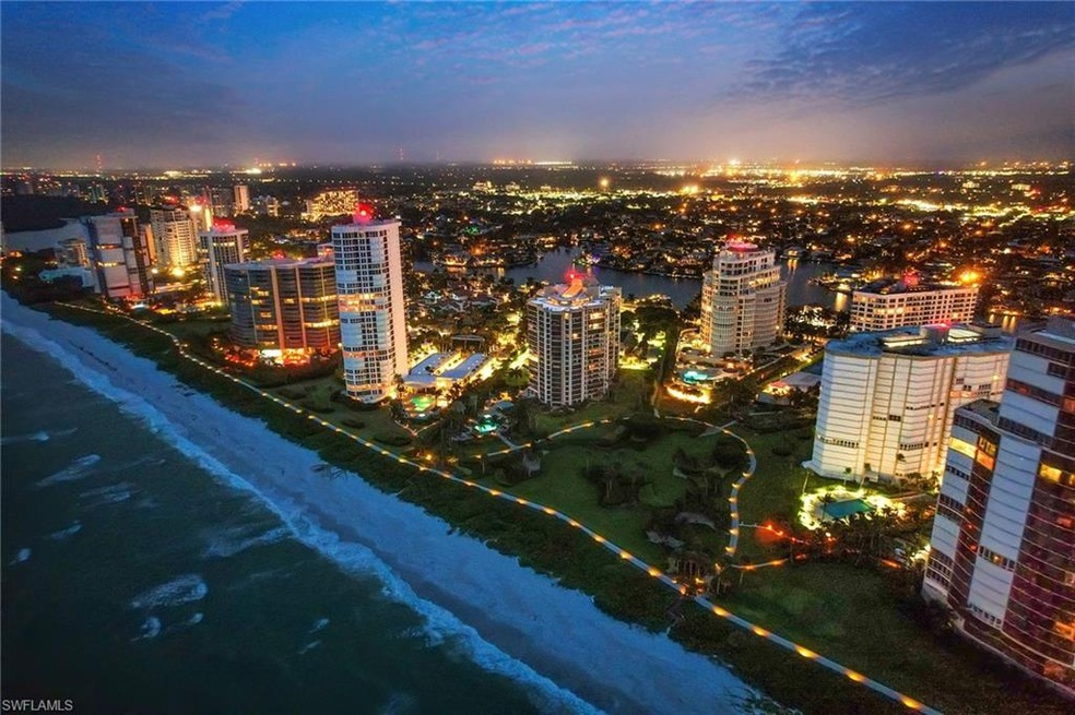 Twilight Aerial Aria Along The Promenade & Beach