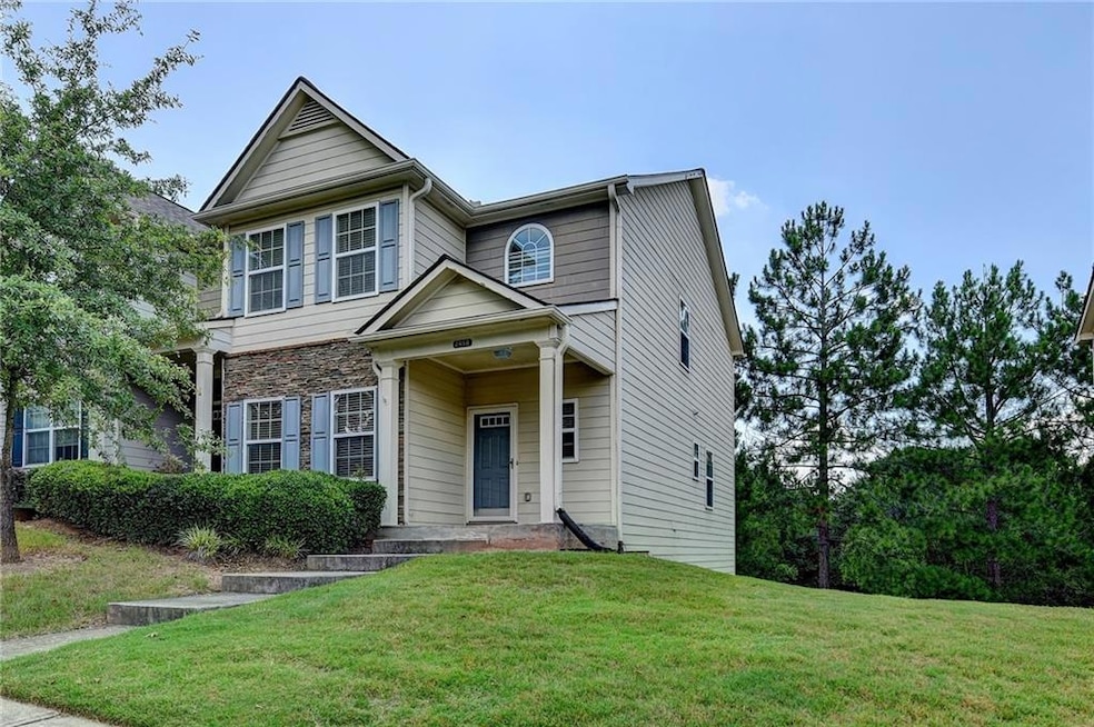 View of front of house with a front lawn