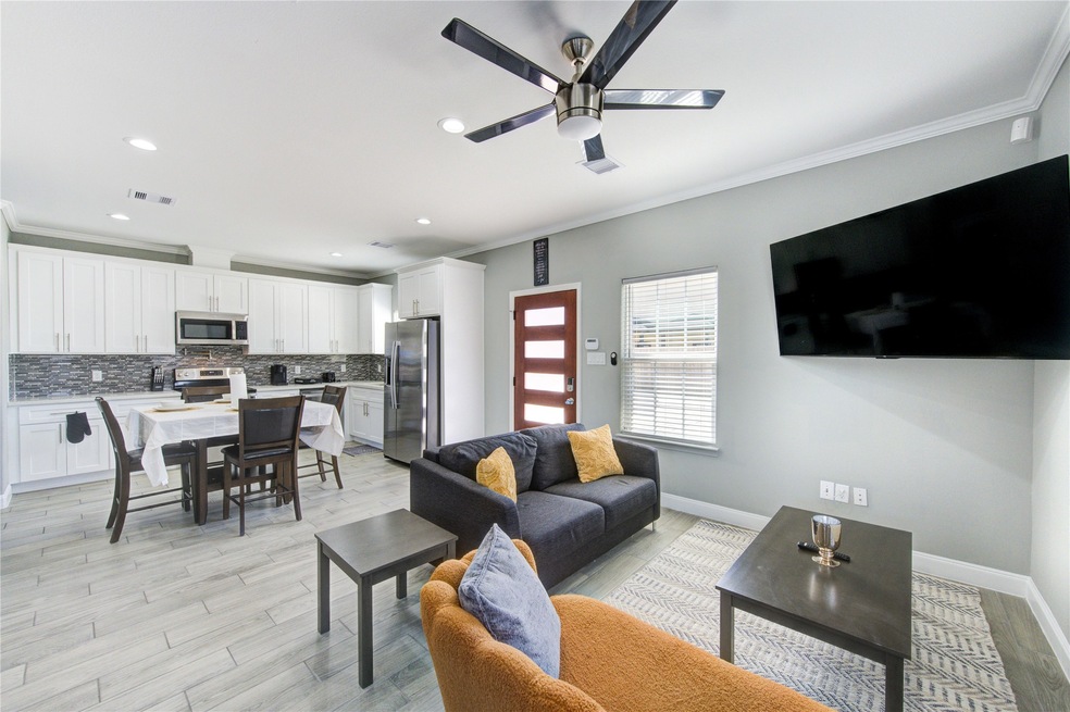 Living room area with 65