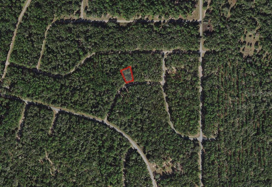 Aerial view of lot.
