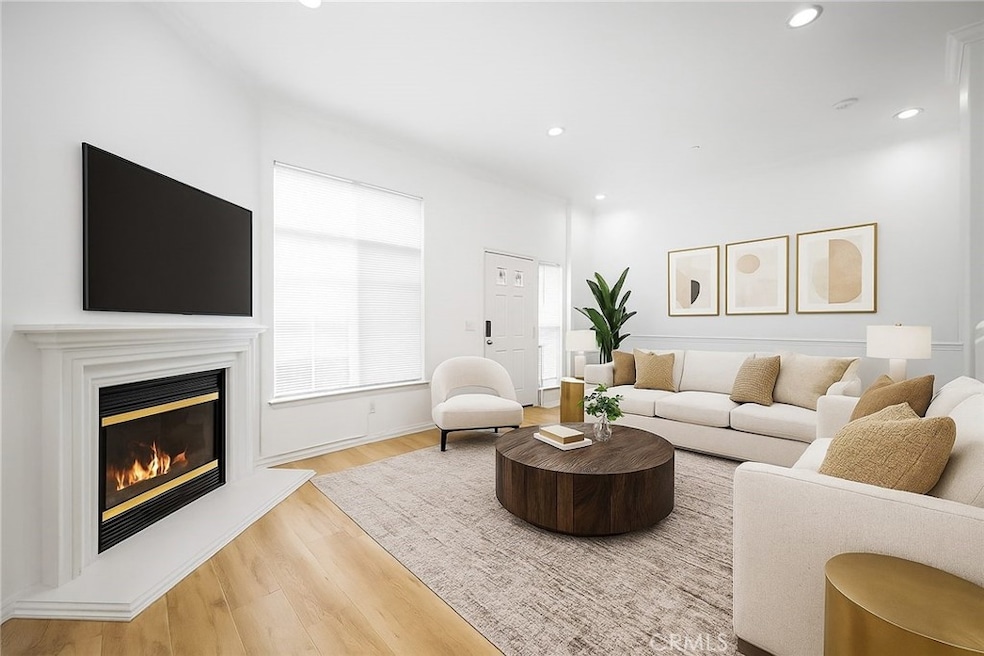 Virtually staged living room showing the open space and natural light.