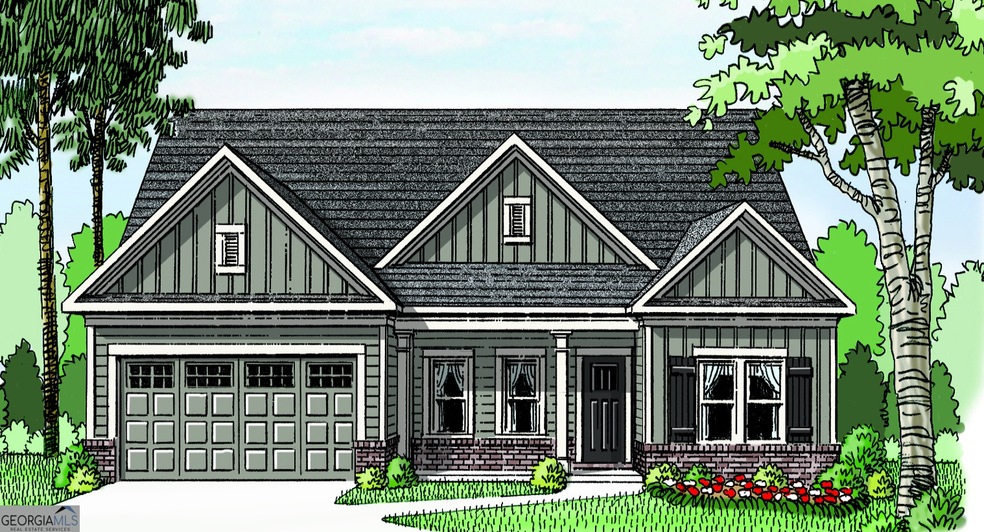 Rendering does not reflect the 3rd car garage that