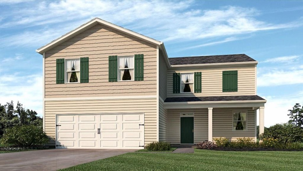 Not actual home. Color Rendering of plan & elevati