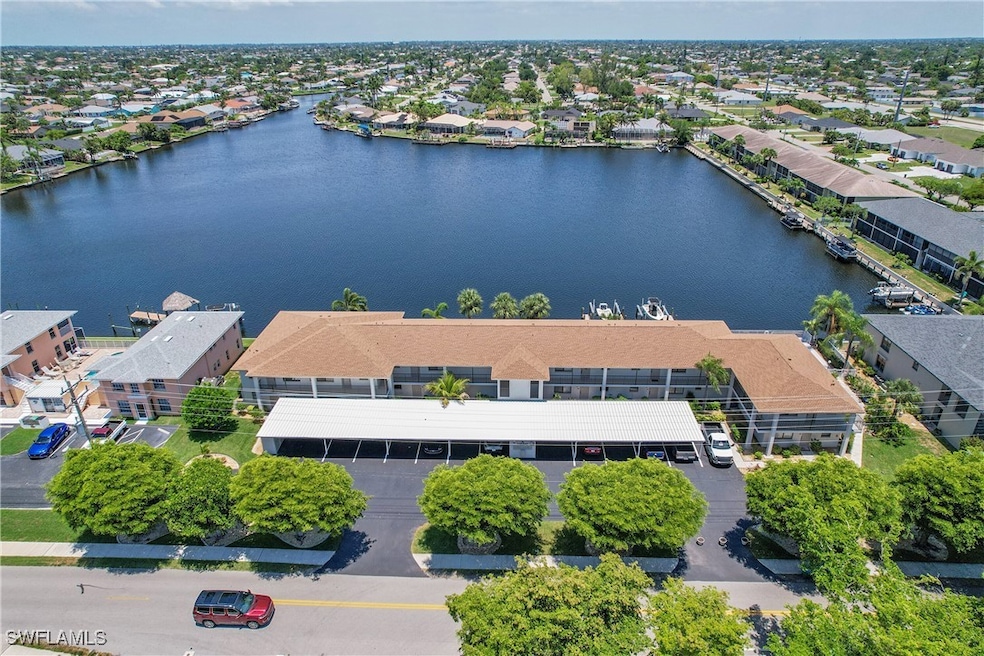 Aerial view of a large body of water