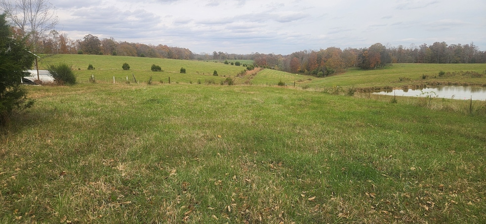 From front of lot looking to field behind the lot.