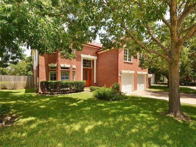 Lovely corner lot on a cul de sac with towering tr