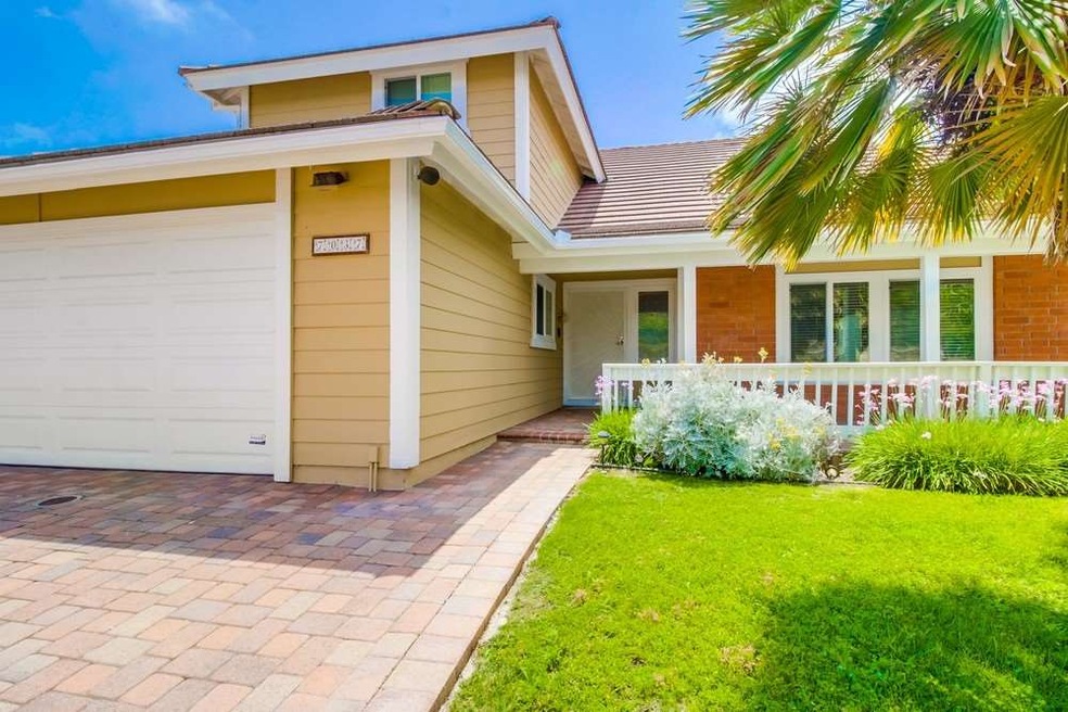 Concrete pavers welcome you to your enclosed front