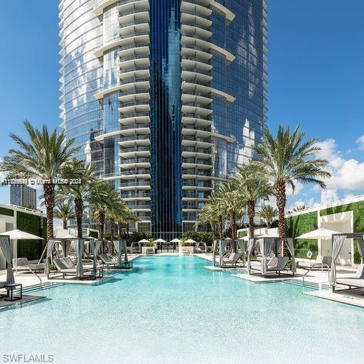 Pool with a patio