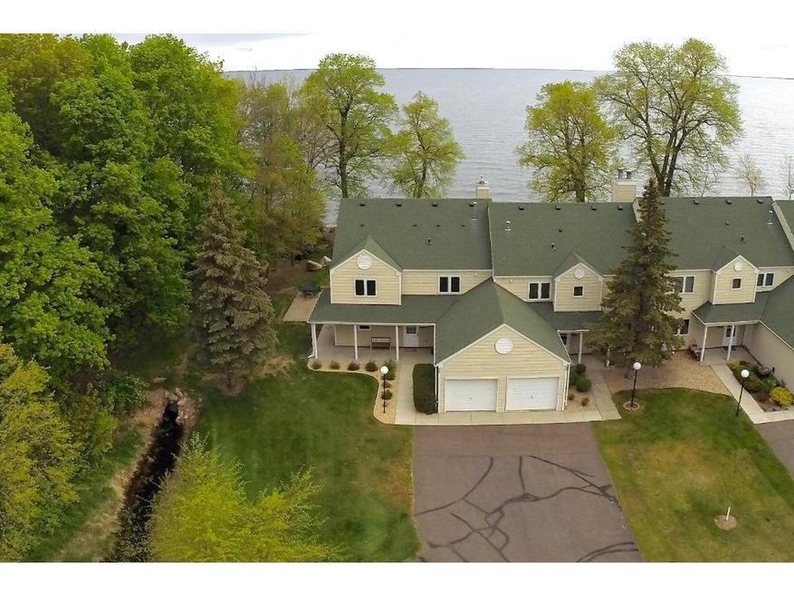 Aerial shot overlooking Mille Lacs.  Most private 