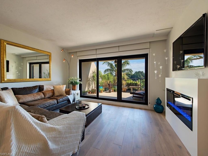 Great room with sophisticated linear holographic f
