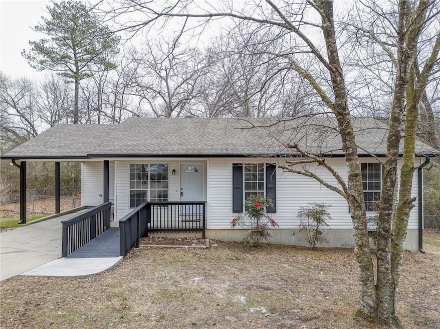 View of front of home with a porch