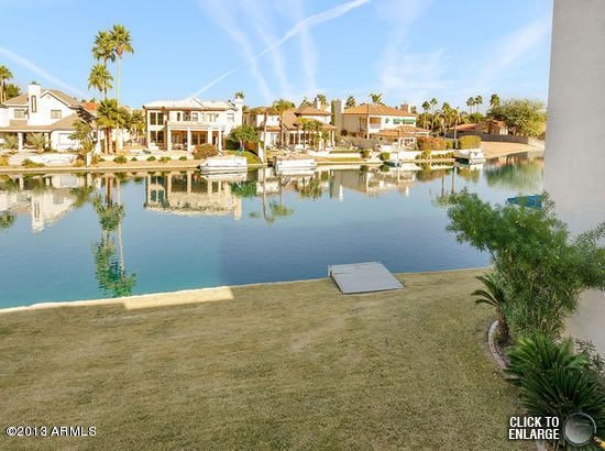 Back patio lake view