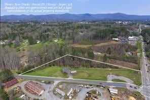 Bird's eye view featuring a mountain view