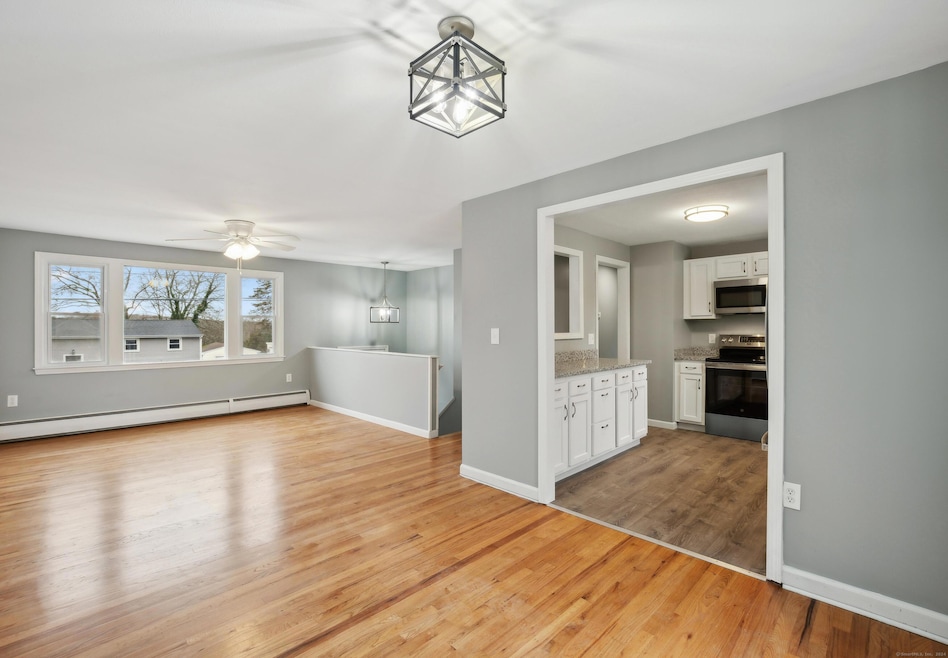 Dining room overlooking the kitchen and living roo