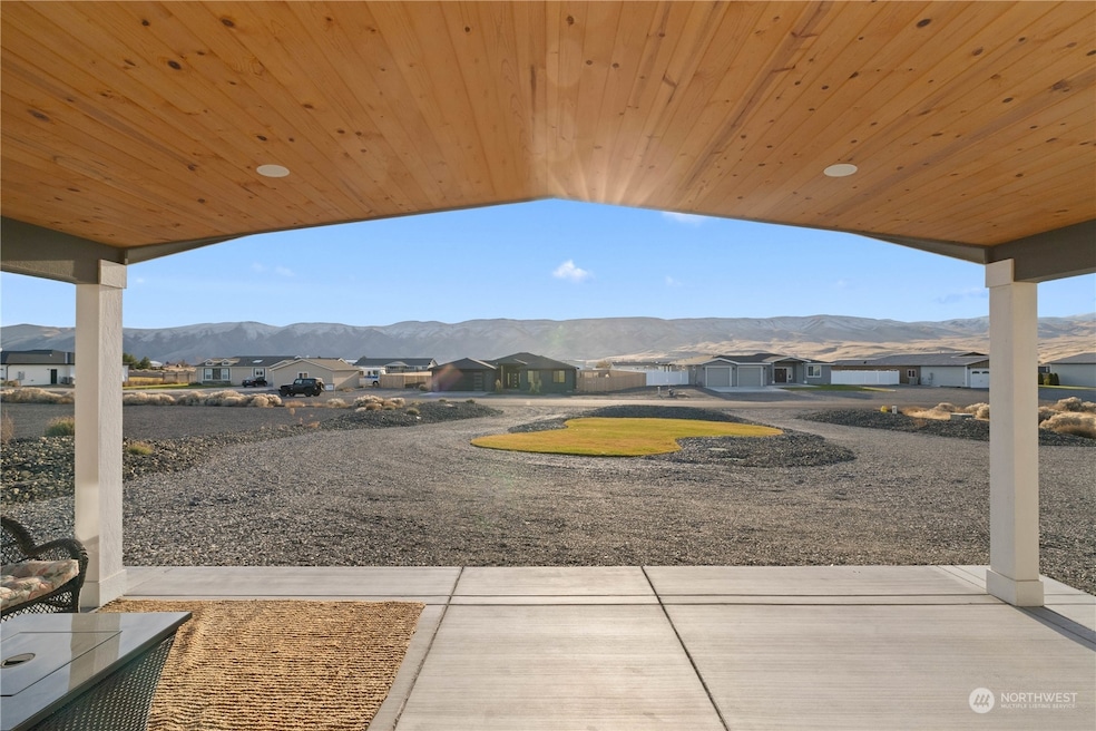 Western light over the mountains from the front patio.