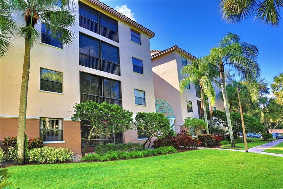Beautifully landscaped front of building