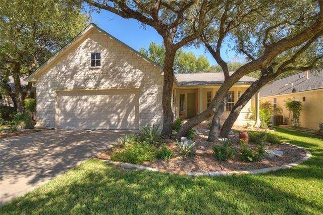 In a park-like yard on a quiet winding street in c